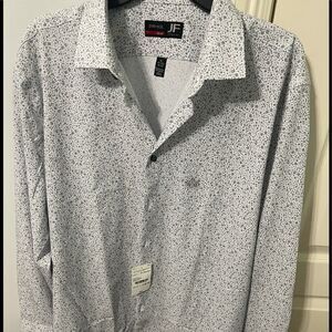 Grey floral button up 